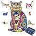 Puzzle in Legno a Forma di Animale, Puzzle Legno Adulti, Puzzle 3d Animali Gatto, 100 Pezzi Puzzle Forma Unica per Adulti e Bambini Collezione di Giochi per Famiglie, Giochi Puzzle