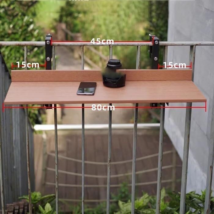 Table de balcon pliante pour optimiser les petits espaces sans encombrer le sol du patio - 3