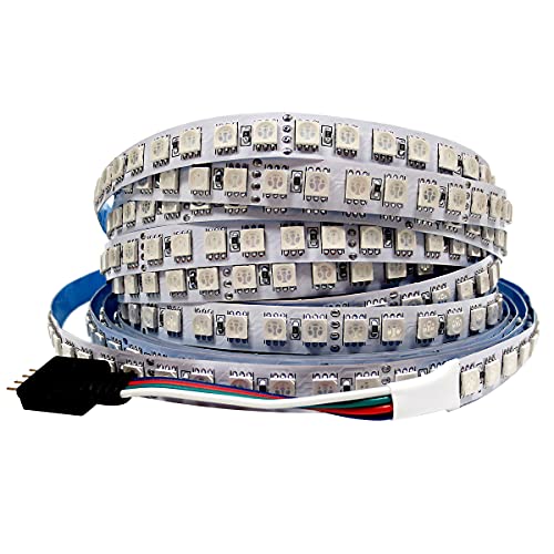 Tesfish Striscia LED 24V RGB, Strisce 5M Striscia Luminosa SMD 5050 IP20 600 LEDs Nastri Luci Colorate per Camera da letto, Cucina, Decorazione Pubblicitaria