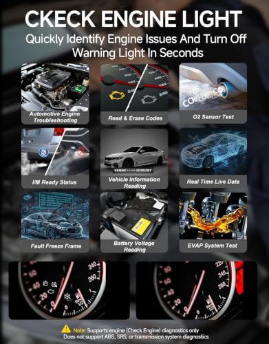 Image of V410 OBD2 Scanner Code Reader, Car Scanner Diagnostic Tool Check Engine Light, Graphic Live Data, I /M Smog Test, Battery Voltage Test - CAN Diagnostic Scan Tool for All OBDII Vehicles