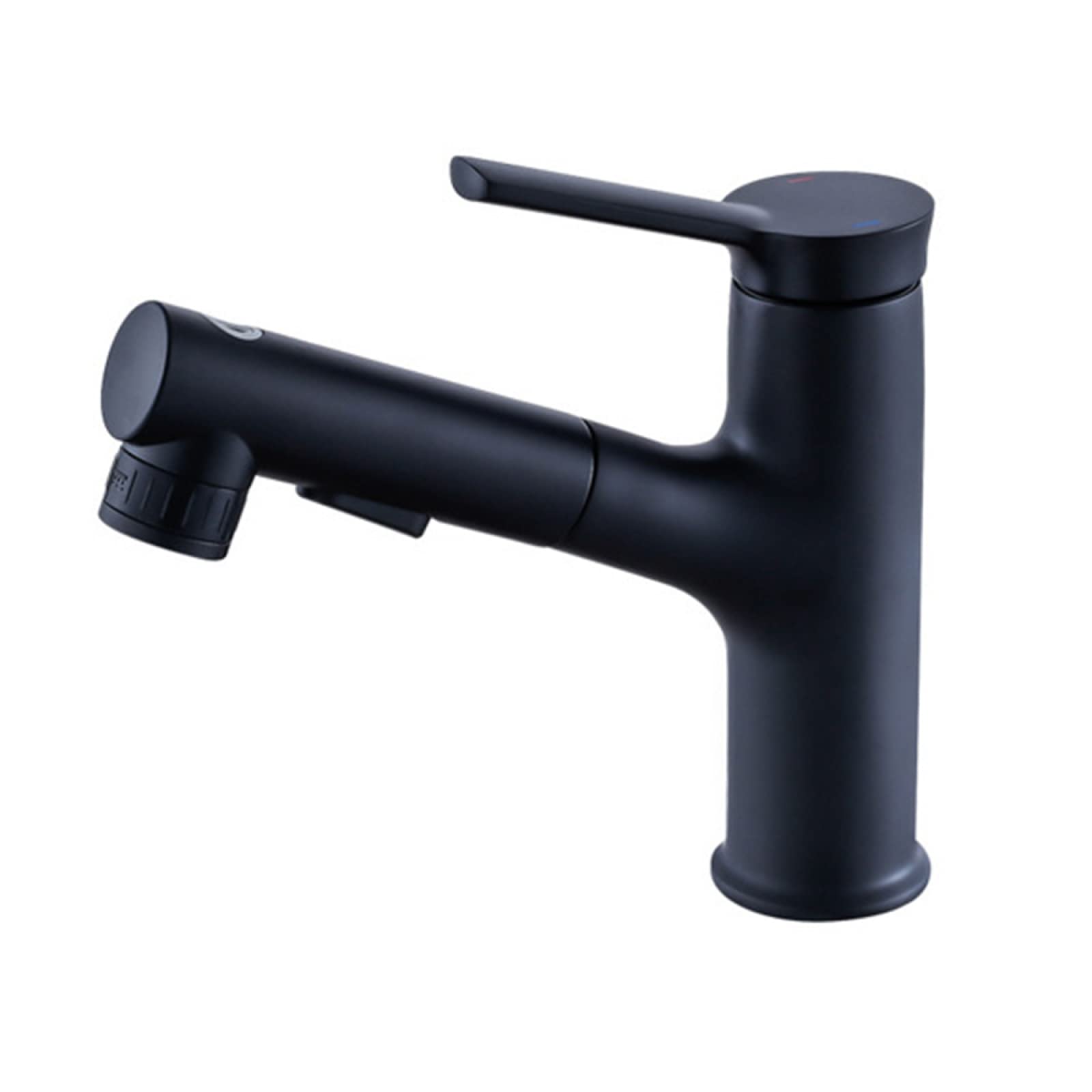 Robinet extractible 3 modes pour lavabo de salle de bain en laiton monotrou