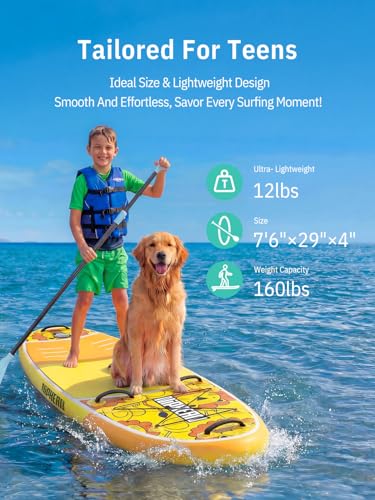 Image of Niphean Inflatable Paddle Board with Accessories 10'6'' /7'6''Stable SUP