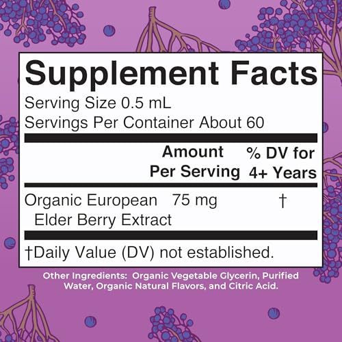MARYRUTH'S Kids Elderberry Liquid Drops | Elderberry Extract + Organic Glycerin | Immune Support Supplement | Vegan | USDA Organic | Clean Label Project Purity Award Winner | Ages 4-13 | 1oz - Image 2