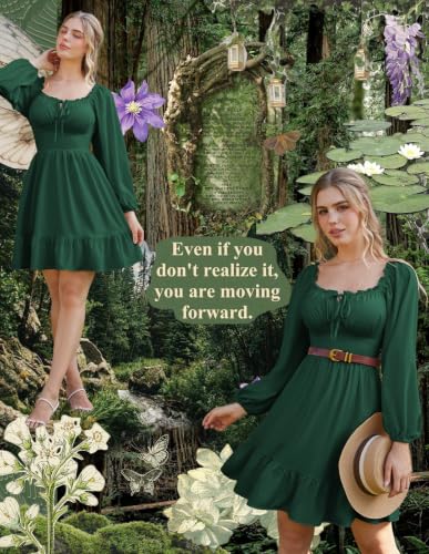 Image of Scarlet Darkness Women's Renaissance Off Shoulder Corset Mini Dress | Puff Sleeve, Lace-Up Front, Smocked, Flowy Fairy, Medieval, Peasant, Cottagecore, for Ren Faire, Pirate, Party, Daily