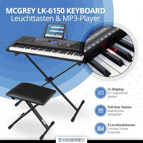 McGrey LK-6150 Keyboard Set mit 61 Tasten und Zubehör