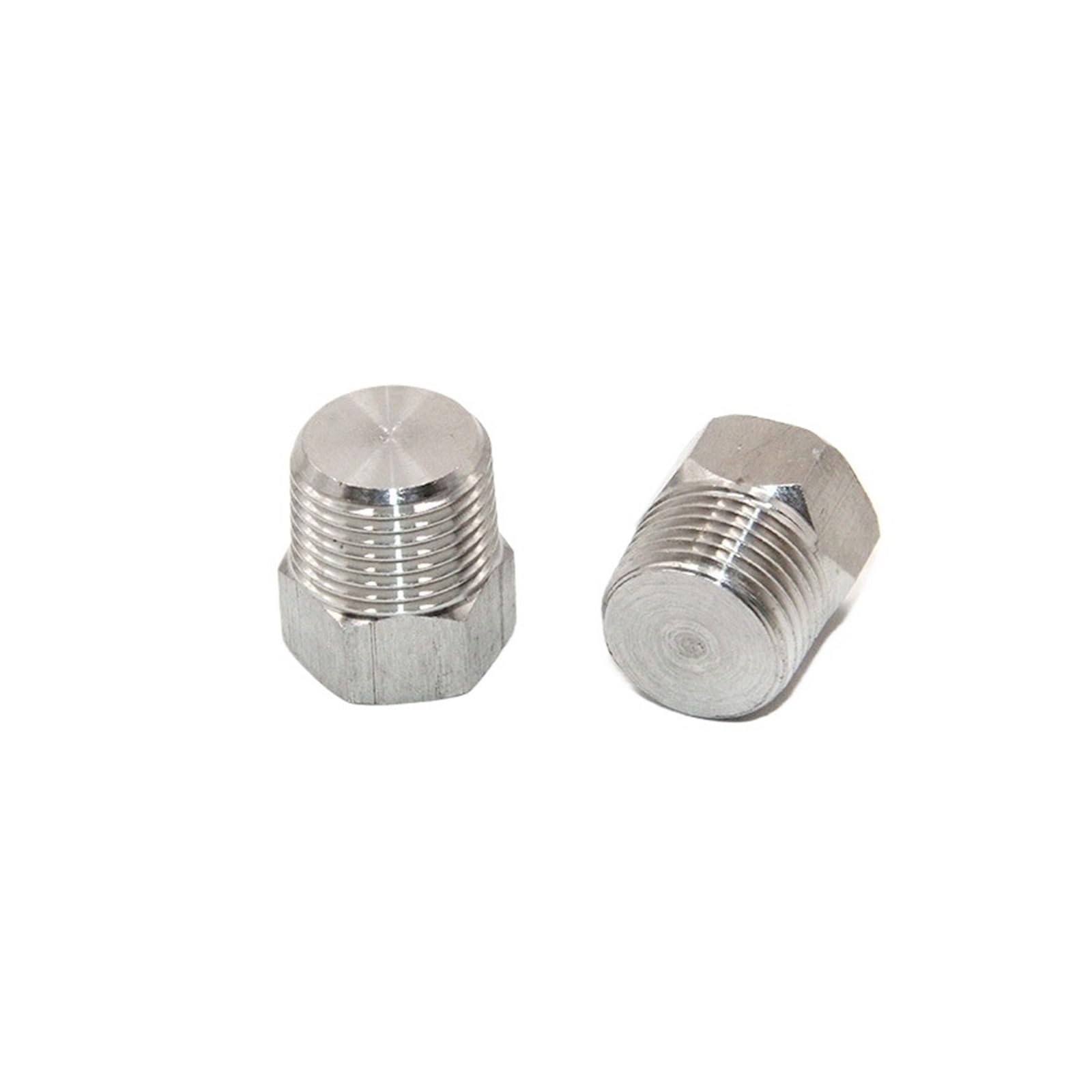 Bouchon mâle 3/8" BSPT inox 304 tête hexagonale externe raccord fileté tuyauterie