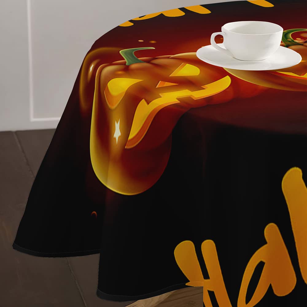Morbuy Rondes Nappes Anti Taches Imprimé Halloween Nappes Rondes Lavable Et Facile D'entretien, Imperméable Polyester Nappe De Table Pour Cuisine Jardin Fête (Graffiti,Diamètre 150cm