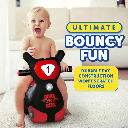 Waddle Bouncy Hopper Inflatable Hopping Toy Scooter, Indoors and Outdoor for Toddlers and Kids, Boys and Girls Ages 2 Years and Up (Black/Red Zoomer) by WADDLE - Image 6