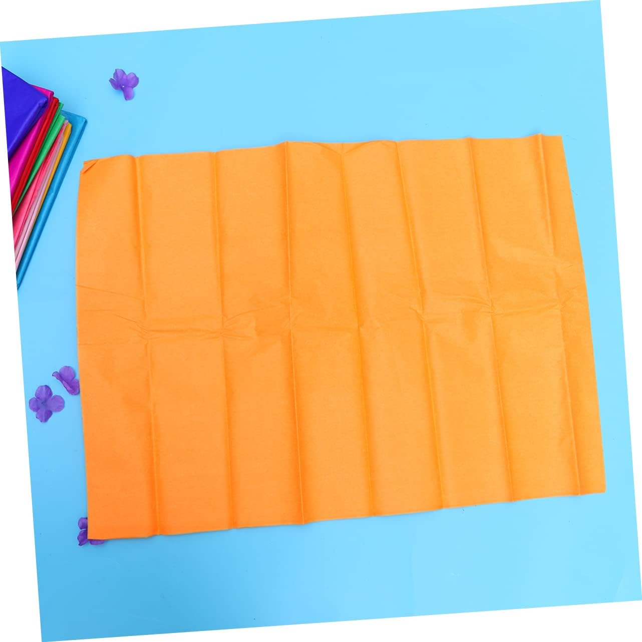 VICASKY 100pcs Colorful Origami Paper Tissue Paper for Crafts Cardstock Wrapping Thin Craft Coloured Random Color