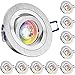 Produktbild 10er RGB LED Einbaustrahler Set GU10 in aluminium gebürstet mit 3W LED von LEDANDO - 11 Farben + Warmweiß - inkl. Fernbedienung - dimmbar - rund