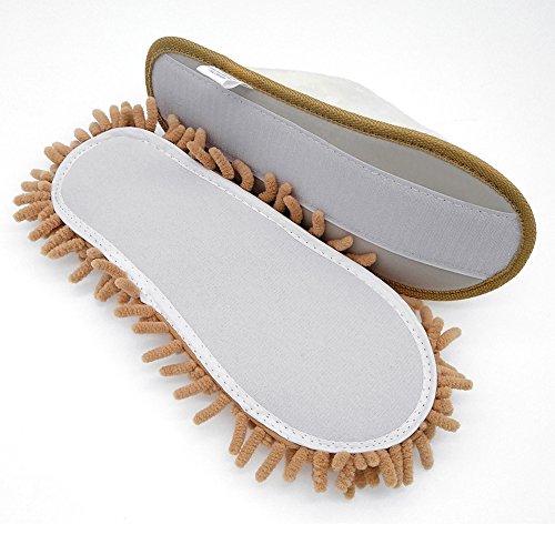 Image of Selric Super Chenille Microfiber Washable Mop Slippers Shoes, Detachable Mopping Shoes, Floor Dust Dirt Hair Cleaner, Multi-sizes Multi-Colors Available