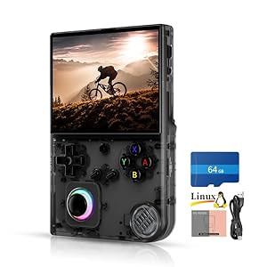 RG40XX V Retro Handheld Game Console 4.0 inch IPS Screen Joystick RGB Lighting Linux 64-bit System 3200mAh Video Gaming Console Supports 5G WiFi Bluetooth RG 40XXV (RG 40XXV Transparent Black)