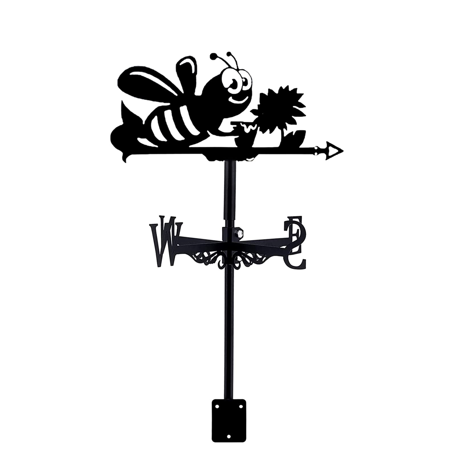 TAXXII Exquisite Weathervanes for Cupolas Metal Weather Vane with Honeybee Shaped, Garden Stake Wind Yard Roof Direction Indicator Weathercock-bee
