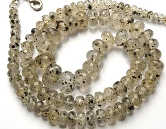 Quartz mousse à grandes facettes avec perles rondelles rares de 6mm à 14mm - 2