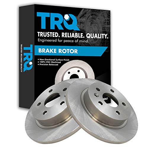 TRQ Rear Disc Brake Rotor Pair Set for 2011-2015 Chevy Cruze / 2016 Chevy Cruze Limited / 2013-2019 Buick Encore / 2013-2017 Chevy Sonic / 2014-2019 Chevy Trax