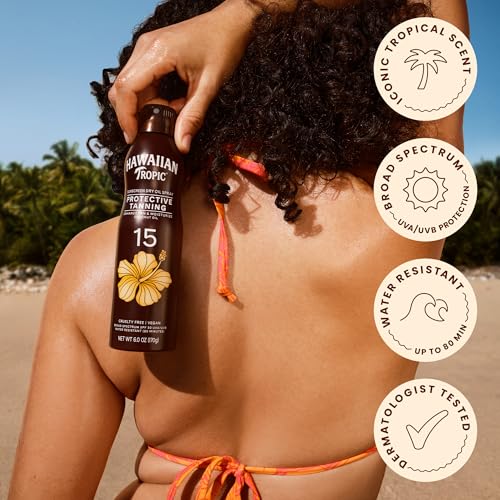 Hawaiian Tropic Dry Tanning Oil Spray Sunscreen SPF 15, 6 Oz - image 6
