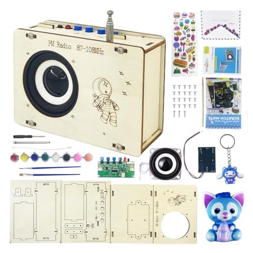 Science Kits for Kids Age 8-12 12-14, STEM Kits for Kids Age 8-10, DIY Radio Kit for Kids, Gifts for Teen Girls Boys 9 11 13 15 16+, with Paint, Brush, Painting Book, Stickers, Pendant & Squeeze Toy