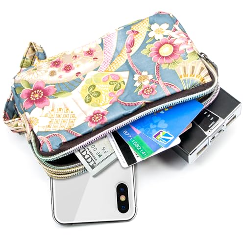 Image of BIAOTIE Large Capacity Wristlet Wallet - Women Printed Nylon Waterproof Handbag Clutch Purse
