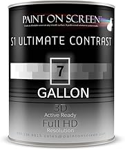 S1 Ultimate Contrast Projector Screen Paint | Single-Coat Projector Screen Paint For Perfect 1080 HD & 4K UHD Clarity | Designed For High-End Home Entertainment Spaces | 1 Gallon