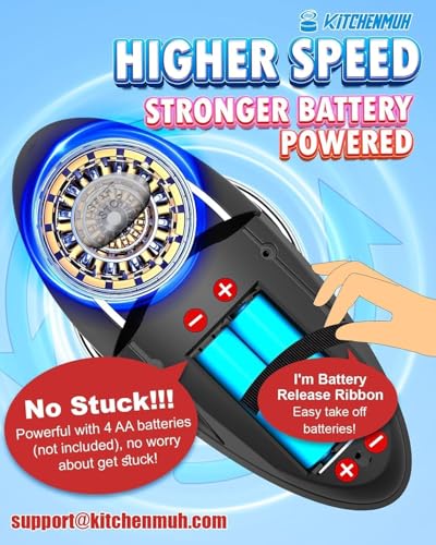 One Touch Electric Can Opener Fits Almost All Can Sizes for Seniors with Arthritis, Hand Held Battery Operated Can Opener with Smooth Edge, Food Safe Kitchen Gadgets Automatic Can Opener for Kitchen