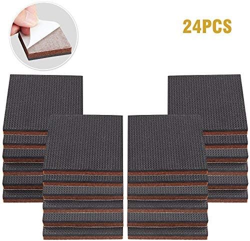 Non Slip Furniture Pads – 24 pcs 3” Furniture Pad! Best Furniture Grippers - SelfAdhesive Rubber Feet - Furniture Floor Protectors for Keep in Place Furniture & Furniture Stoppers