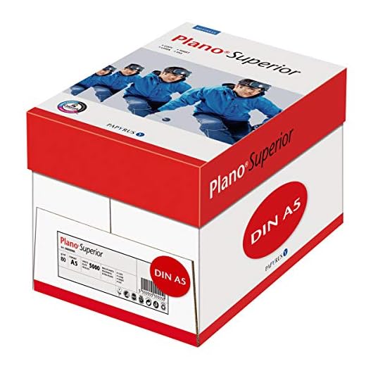 Papyrus Plano Superior - Papel multifunción, DIN A5, 80 g/m², 500 hojas), color blanco, 10 unidades)