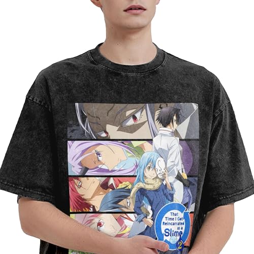 That Time I Got Reincarnated As A Slime Men's Vintage Crewneck T-Shirt Soft Breathable Shirts Short Sleeve Casual Tees2