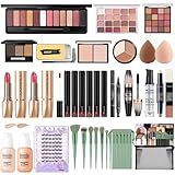 All in One Makeup Kit for Women Full Kit – Makeup Gift Set with Eyeshadow Foundation Lash Lipstick Mascara Concealer Primer Contour Brow Eyeliner & Tools - Perfect for Daily Wear, Parties & Gifting