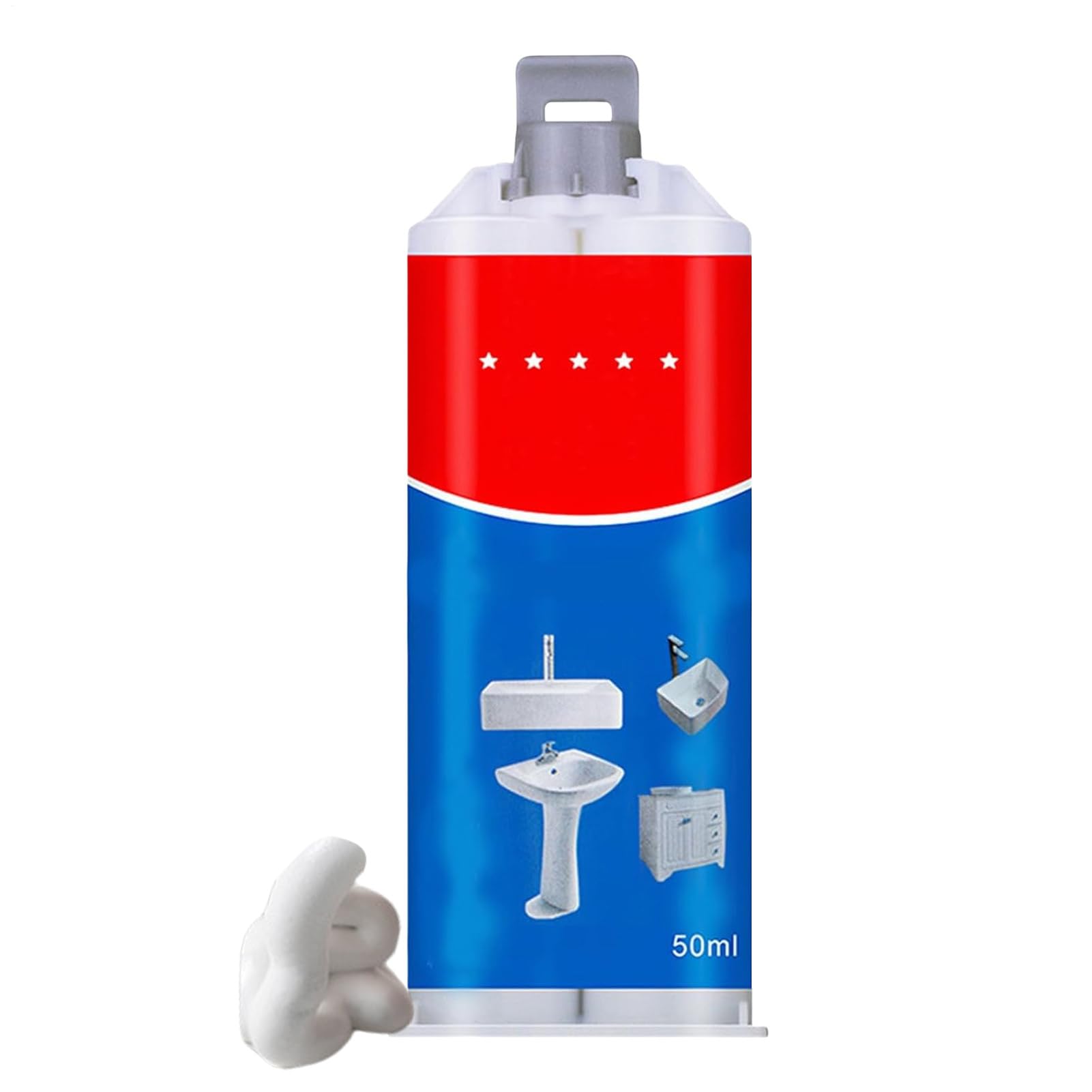 Ceramic Tile Hole Filler - Porcelain Chip Repair White, Tile Chip Repair Filler, Easy Apply Waterproof Quick-Drying Formula For Fixing Cracks Chips And Scratches In Bathroom And Kitchen Fixtures