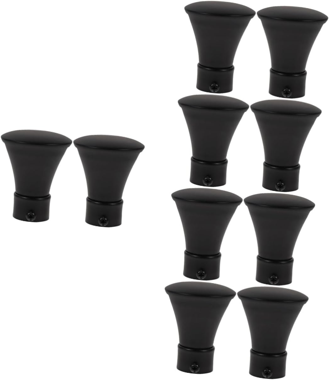 10pcs Curtain Rod Finals End Caps Only Finials Sturdy Iron Decorative Rod Ends