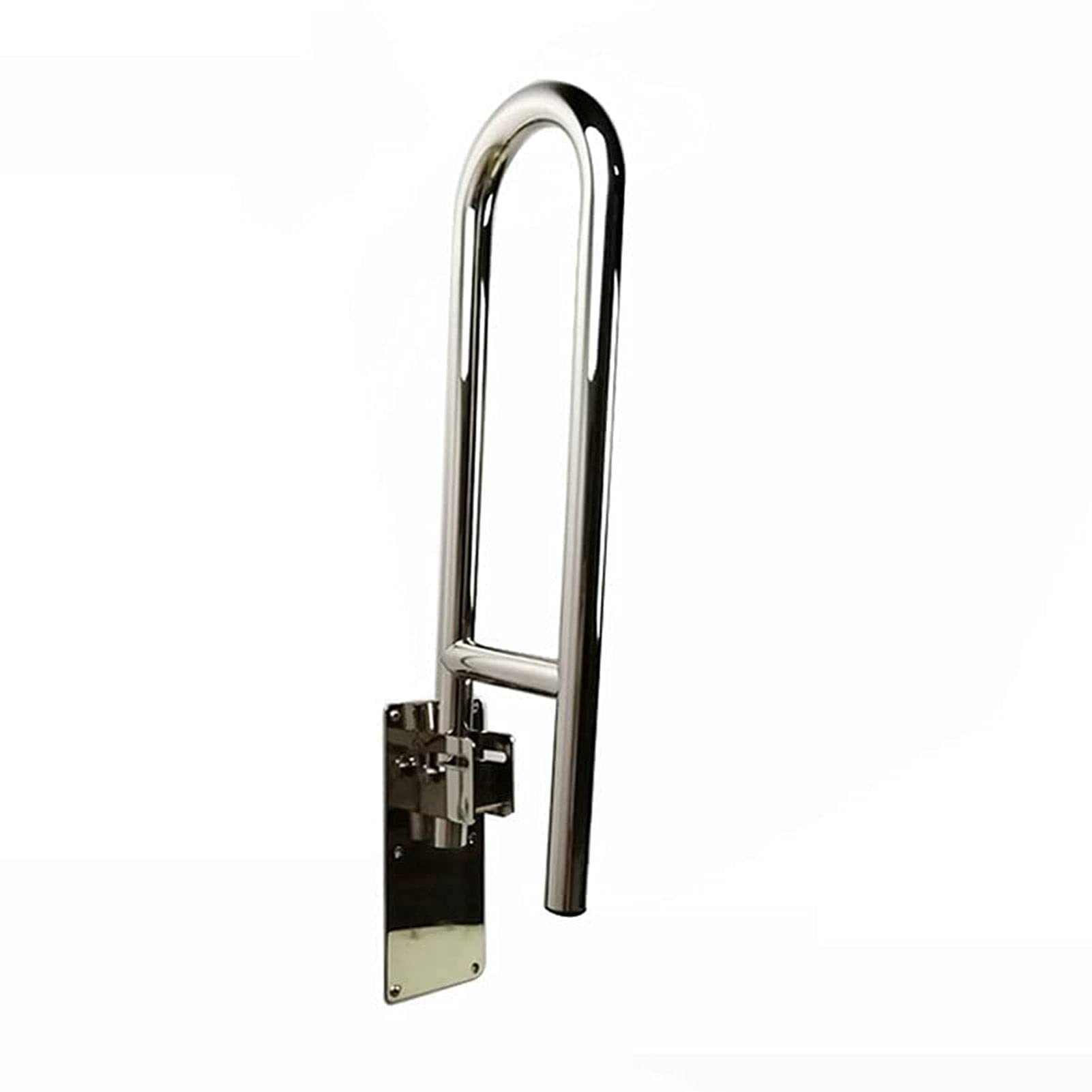 Maniglione di Sicurezza per Bagno, Struttura di Sicurezza in Acciaio Inox, Pieghevole, a Scomparsa, a Parete, per disabili, Antiscivolo, Barra di Supporto (75 cm)
