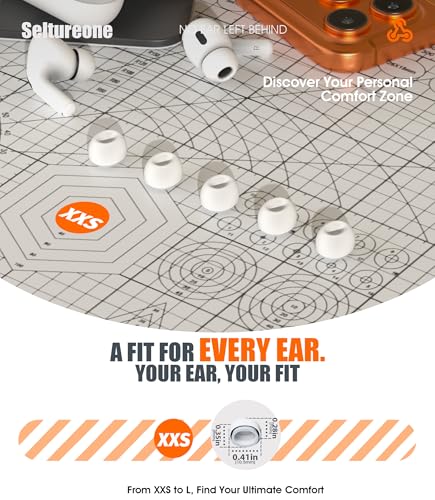 Image of 5 Pairs Replacement Ear Tips for AirPods Pro 3 (XX-Small) | Foam-Infused Hybrid Silicone Eartips for AirPods Pro 3 Ear Tips Accessories with Cleaning Pen & Storage Box