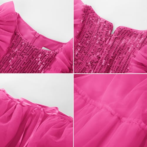 Image of GRACE KARIN Girls Dresses Sequin Party Formal Pageant Dress Tween Girl Birthday Tulle Prom Princess Maxi Dress Size 5-14