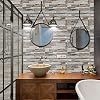 Stickers Carrelage Adhésifs Hiseng Géométrie Grise - 20x300cm - Imperméables Pour Cuisine Et Salle De Bain - PVC Avec Grattoir
