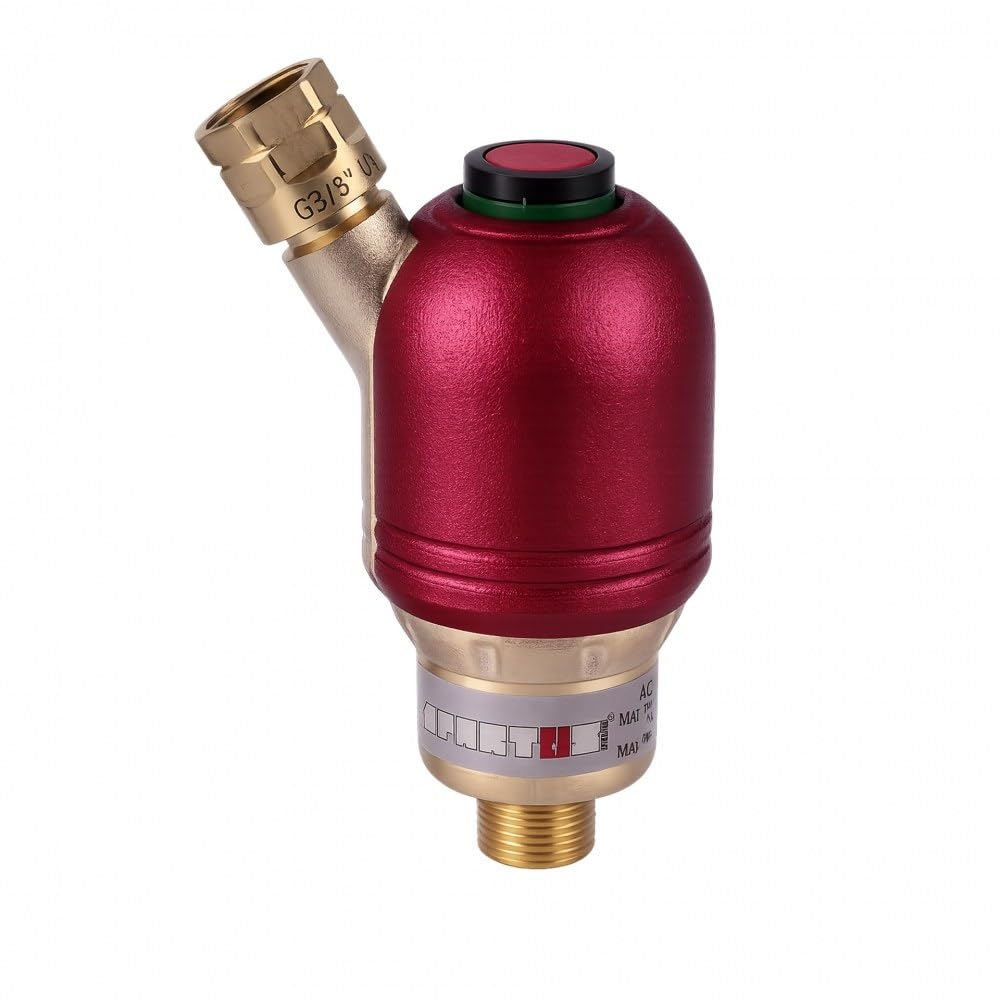 Protección antirretorno de llama de oxígeno SPARTUS | Válvula antirretorno de gas para soldadora de autogénicos | acetileno, propano | reductor de presión, regulador de presión de gas, quemador (G3/8 | Protección contra incendios para quemadores y reducto