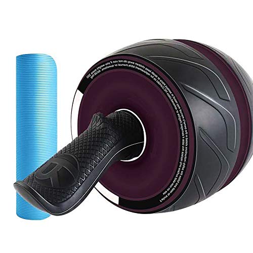 Roue abdominale Ab Roller avec tapis pour genoux et entraînement à la maison