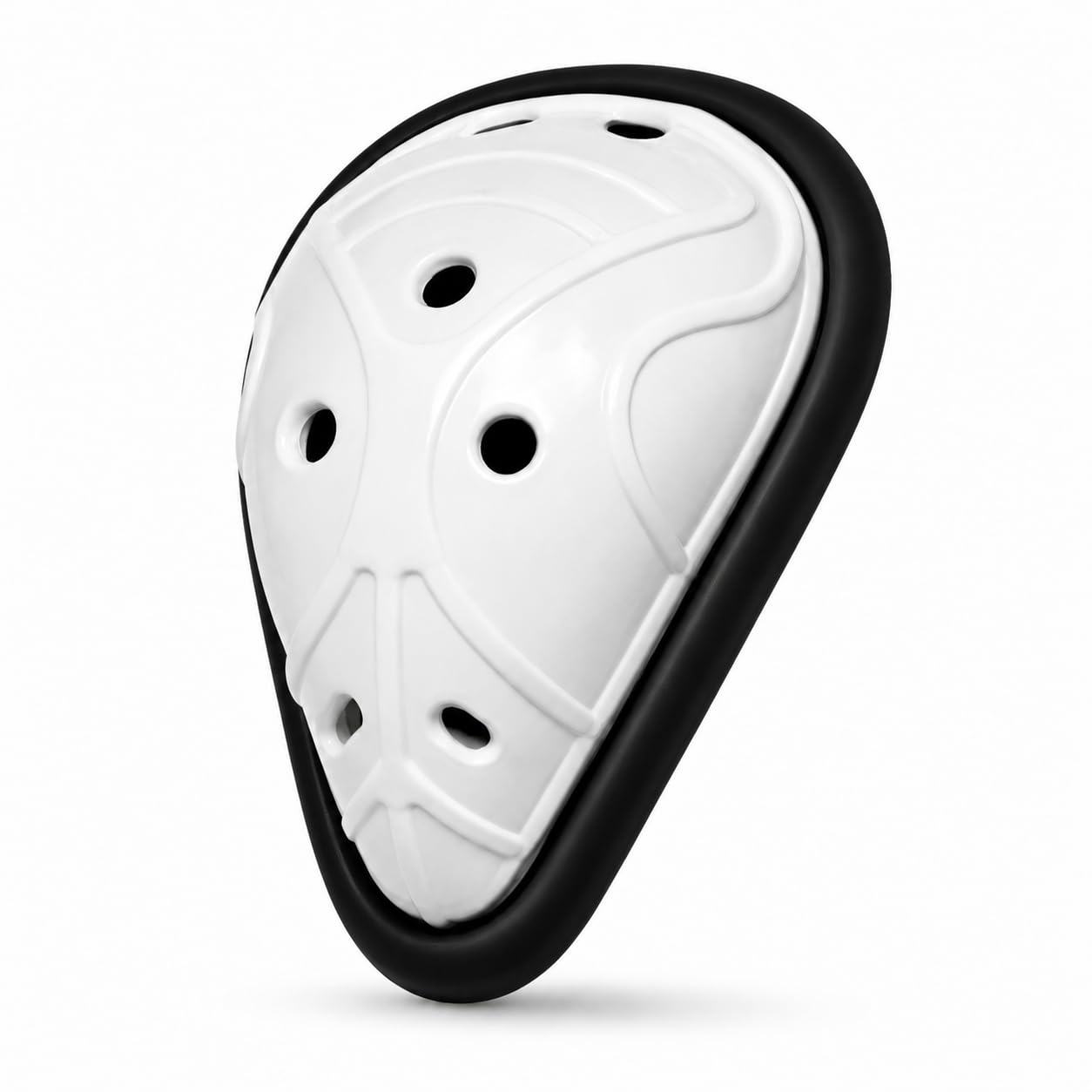Cricket Abdominal Guard with Air Holes, Lightweight Hard Shell Groin Protector for Multi-Sport, Boxing, Karate, Kickboxing (White, Adult)-image-27