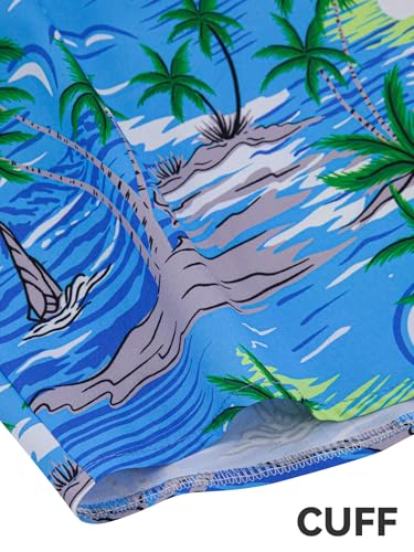 Image of Yoimira Hawaiian Shirts for Men, Print Mens Casual Short Sleeve Button Down Shirts Floral Aloha Beach Shirt