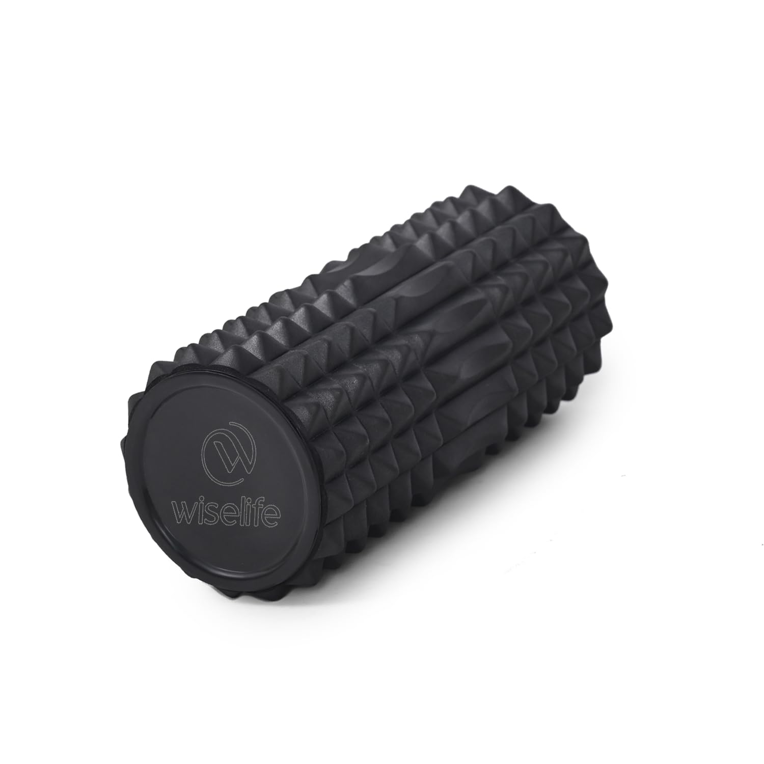 WiseLife Premium EVA Foam Roller for Deep Tissue Massage, Muscle Recovery & Pain Relief | Eco-Friendly, Lightweight & Travel-Friendly Roller for Back, Legs, Yoga, Gym & Exercise (Black)