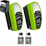 Car Glass Oil Film Cleaner, Windshield Cleaner Tool, Car Glass Brush, No Scrubbing Required, Removes Oil Film & Grime in Seconds, Crystal-Clear View in Any Weather (1, 2PCS-Green)