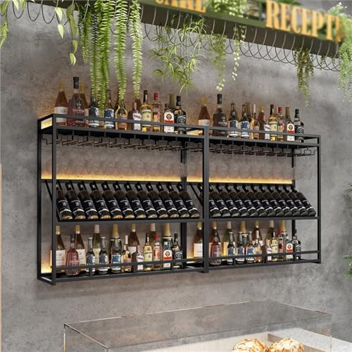 Soporte para botella de vino industrial de metal 100x25x100cm miniatura 5