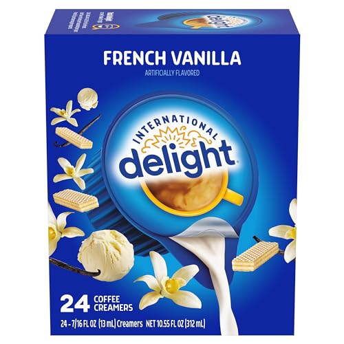Image of International Delight Coffee Creamer Singles, French Vanilla, 24 Count (Pack of 2)
