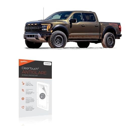 BoxWave Screen Protector Compatible with Ford 2024 F-150 Raptor Display (12 in) - ClearTouch Anti-Glare (2-Pack), Anti-Fingerprint Matte Film Skin