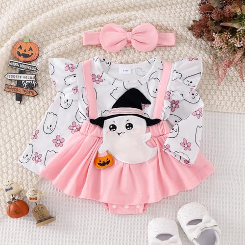 YINGISFITM Thanksgiving Baby Girl Outfit Turkey Romper Dress Long Sleeve Ruffle Onesie Fall Baby Thanksgiving Day Clothes2