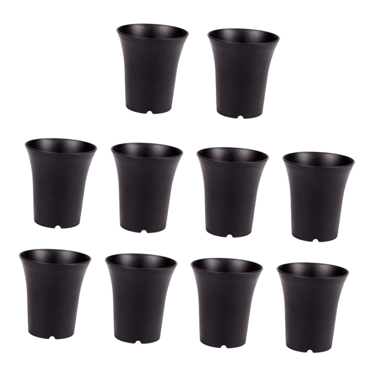 Pots de fleurs noirs pour bureau et jardin herbes aromatiques et tulipes