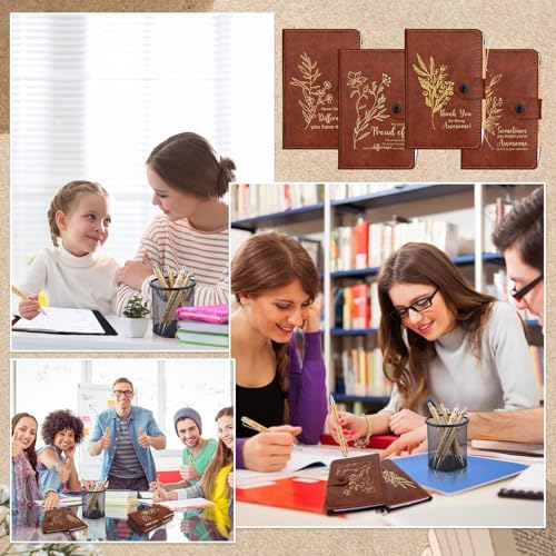 Carnet de motivation et stylos à bille en cuir pour organiser votre bureau - 6