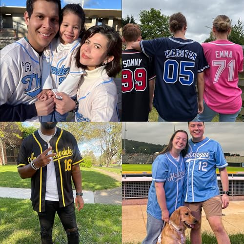 Custom Pinstripe Baseball Jersey Button Down Shirts Sports Uniform Personalized Name Number miniatura 2