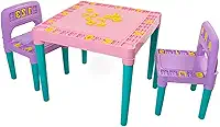 Mesa Educativa Infantil Rosa com 2 cadeiras Tritec Plásticos