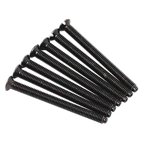 Onestopdiy.com Black 8 X Electrical Screws For Light Plug Socket Boxes Steel 3.5 X 50Mm