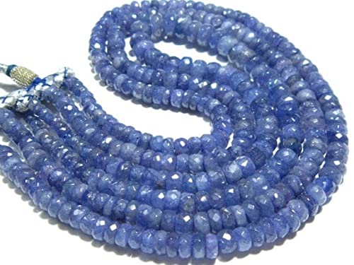 Tanzanite Faceted Big Rondelles en 3 rangs pour réparer et enfiler vos bijoux